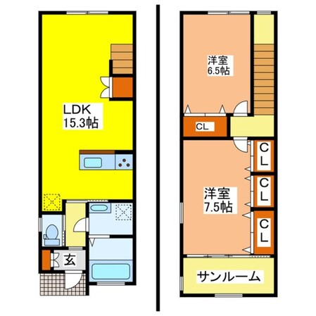 サンメゾン西条東北町の物件間取画像